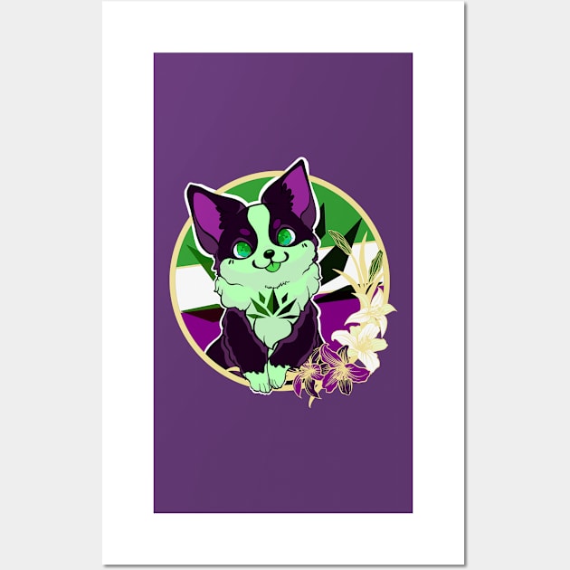 aloe vera a-spec Corgi Wall Art by ThBlkBirdDaliah